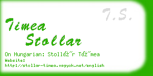 timea stollar business card